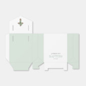 Eucalyptus Modern Kruis Doopfeest Favorieten Bedankdoosjes (Uitgevouwen)