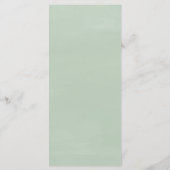 Eucalyptus Modern Rustiek Bruiloft Elopement Diner Menu (Achterkant)