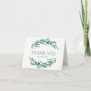 Eucalyptus moderne Carte de remerciements baby s