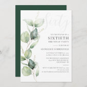 Eucalyptus Moeder 60e Verjaardag Kaart (Voorkant / Achterkant)