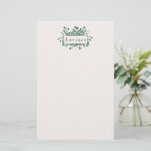 Eucalyptus Monogram Briefpapier