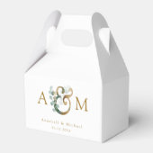 Eucalyptus Monogram Weddenschap Bedankdoosjes (Voorkant Zijde)