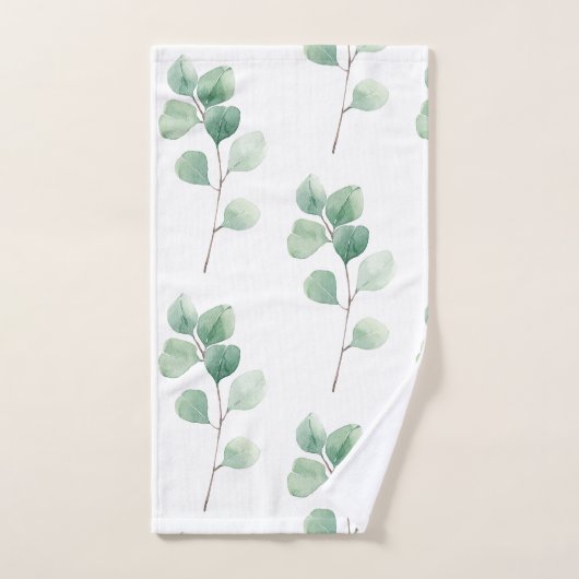 Eucalyptus Motif vert (Serviette à main)