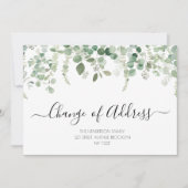 eucalyptus nieuwe adresbewegende aankondiging (Voorkant)