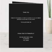 Eucalyptus noir doré programme funéraire photo (Dos)