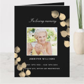 Eucalyptus noir doré programme funéraire photo (Devant)