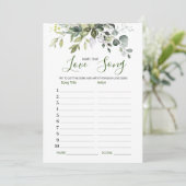 Eucalyptus Nom qui aime la carte de jeu nuptiale d (Debout devant)