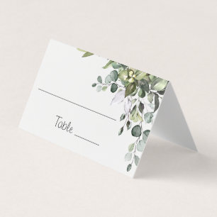 Eucalyptus Numéro de table et nom Cartes de place
