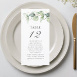Eucalyptus Numéro de table Mariage Carte de siège<br><div class="desc">Planifiez votre réception de mariage avec précision, à partir de la date d'enregistrement, au jour des événements mariages comme la réception et les arrangements de sièges avec ces feuilles botaniques d'eucalyptus numéro de table carte de sièges. Branchez simplement le nom des invités et les numéros de table. De cette façon,...</div>