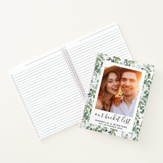 Eucalyptus onze opsommingspaar van emmers notitieboek (Binnen)