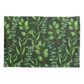 Eucalyptus op donkergroen kussensloop (Achterkant)