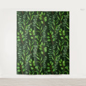 Eucalyptus op donkergroen wandkleed (Voorkant)