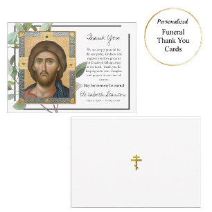 Eucalyptus Orthodoxe Christelijke begrafenis Bedankkaart