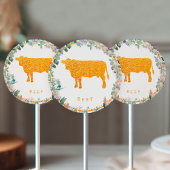 Eucalyptus Pampas Proteas Gold Beef Meal Choice  Ronde Sticker