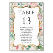 Eucalyptus Pampas Seating Chart Cards For Wedding Kaart (Achterkant)