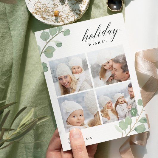 Eucalyptus peint | Carte de collage photo de vacan