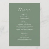 Eucalyptus Peonies Mariage Numéro de table et menu (Dos)