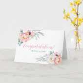 Eucalyptus Peonies Wedding Gefeliciteerd Kaart (Gele Bloem)
