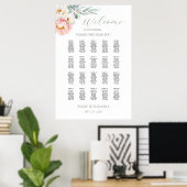 Eucalyptus Peonies Wedding Welkomstplaatje Poster (Thuiskantoor)