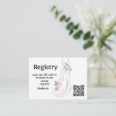 Eucalyptus Peony Bridal shower Registry Enclosure Informatiekaartje (Staand voorkant)