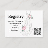 Eucalyptus Peony Bridal shower Registry Enclosure Informatiekaartje (Voorkant)