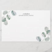 Eucalyptus Personalized Note Card Briefpapier (Voorkant)