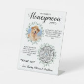 Eucalyptus Pet Wedding Dog Foto Honeymoon Fonds Reclamebord Met Voetstuk (Voorkant)