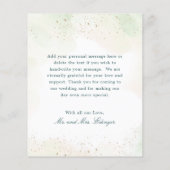 Eucalyptus Photo Budget Mariage Carte de remerciem (Dos)