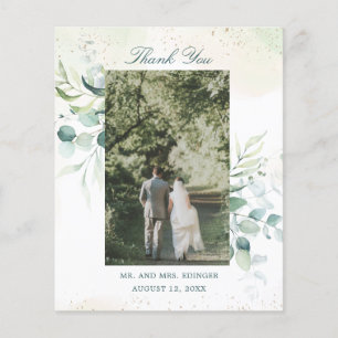 Eucalyptus Photo Budget Mariage Carte de remerciem