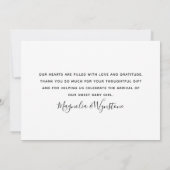 Eucalyptus Photo Carte de remerciements bébé (Dos)