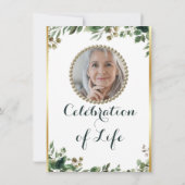 Eucalyptus Photo Celebration of Life Invitation (Dos)