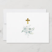 Eucalyptus Photo First Holy Communion Invitation (Dos)