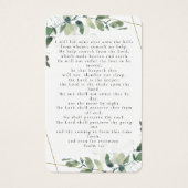 Eucalyptus Photo Funérailles Carte de prière (Dos)