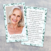 Eucalyptus Photo Funérailles Carte de prière