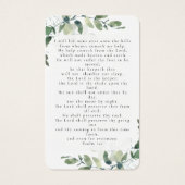 Eucalyptus Photo Funérailles Carte de prière (Dos)