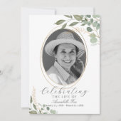 Eucalyptus Photo Funérailles Programme D'Ordre De  (Devant)