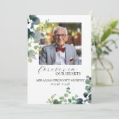 Eucalyptus Photo Memorial Funeral Programme (Debout devant)