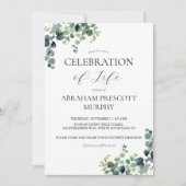 Eucalyptus Photo Memorial Invitation (Devant)