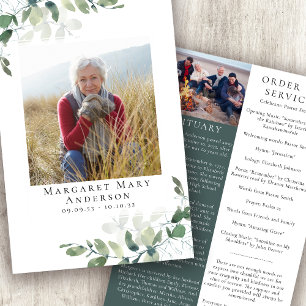 Eucalyptus Photo Memorial Service Programme