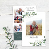 Eucalyptus Photo Memorial Service Programme