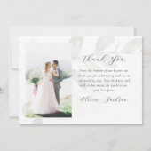 Eucalyptus Photo Weddenschap Bedankkaart (Achterkant)