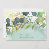 Eucalyptus Photo Weddenschap Kaart (Achterkant)