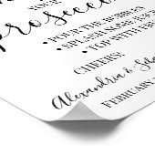 Eucalyptus Pimp your Prosecco Bruiloftsfeest Sign Poster (Hoek)