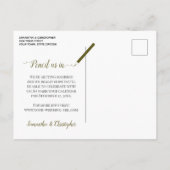 Eucalyptus & Pine Bruiloft Bewaar de datum Foto Aankondigingskaart (Achterkant)