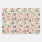Eucalyptus Pink White Floral Boho Bridal Birthday Inpakpapier Vel (Voorkant 2)