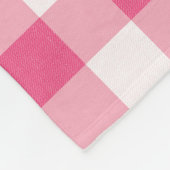 Eucalyptus Pink & White Gingham-controle Fleece Deken (Hoek)