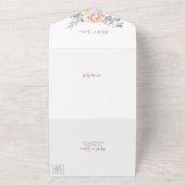 Eucalyptus Pioenrozen Alles in één trouwuitnodigin All In One Uitnodiging (Buitenkant)