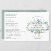 Eucalyptus Programme de mariage Feuilles verts (Devant / Derrière)