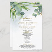 Eucalyptus programme de mariage minimal (Devant / Derrière)