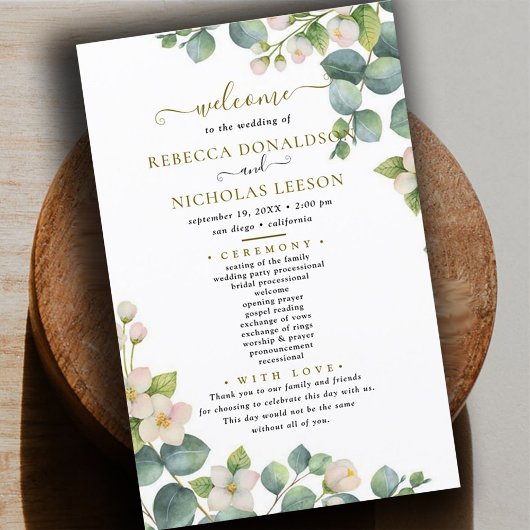 Eucalyptus programme de mariage minimal